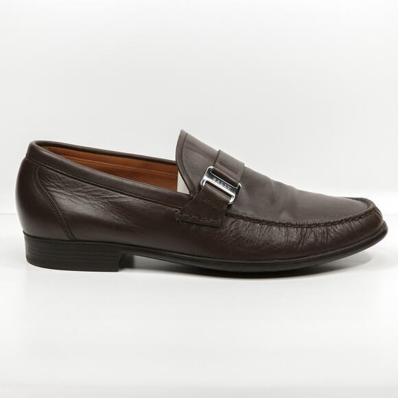BALLY Colbar Leather Loafers Made In Switzerland Brown Mens Sz 8.5 - Picture 3 of 10